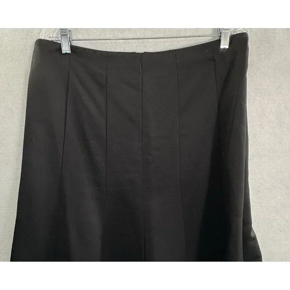 TADASHI Collection Women Maxi Satin Skirt Sz 12 Black Full Wedding Event 93-2 - Picture 3 of 9